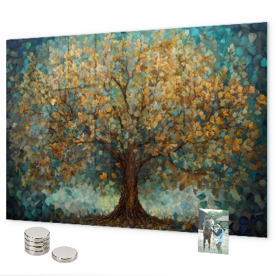 Pizarra magnética de cristal Árbol mosaico