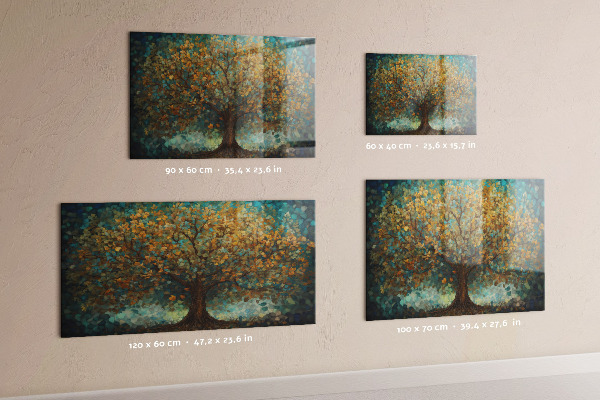 Pizarra magnética de cristal Árbol mosaico