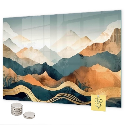 Pizarra magnética de cristal paisaje de montaña