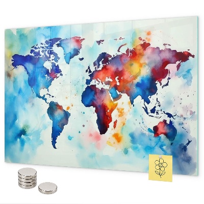Pizarra magnética Mapa pintado