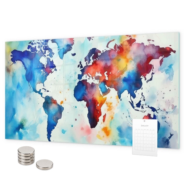 Pizarra magnética Mapa pintado