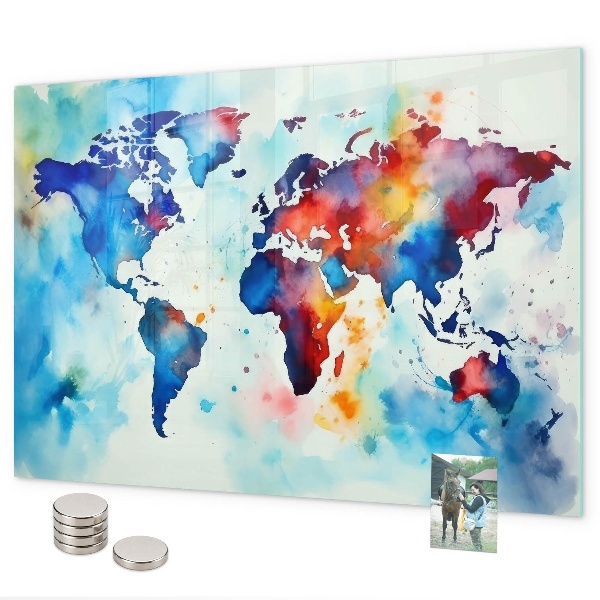 Pizarra magnética Mapa pintado