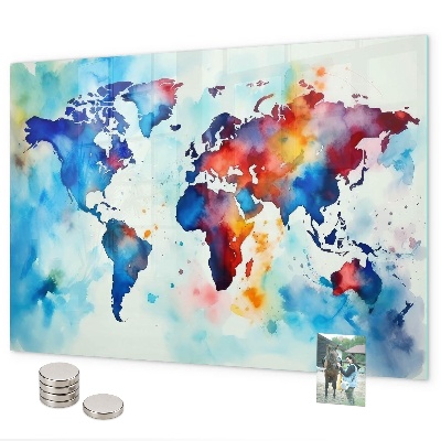 Pizarra magnética Mapa pintado