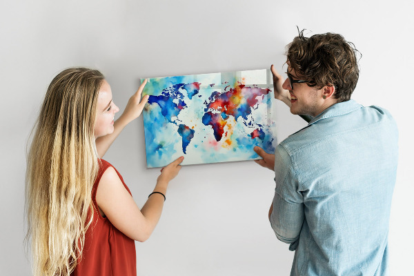Pizarra magnética Mapa pintado