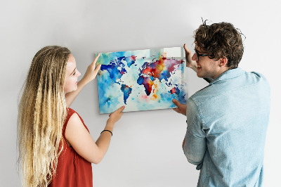 Pizarra magnética Mapa pintado