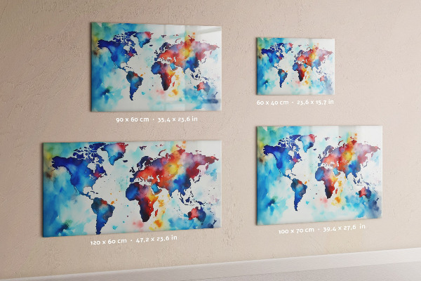 Pizarra magnética Mapa pintado