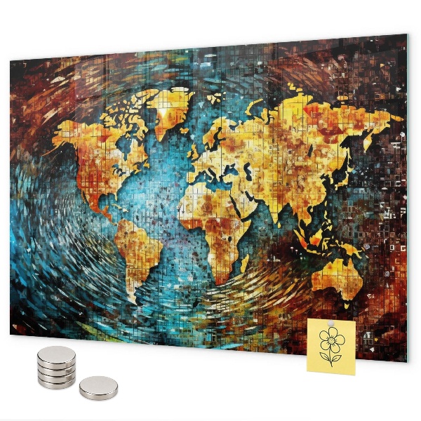 Pizarra magnética de cristal Un mundo de caos