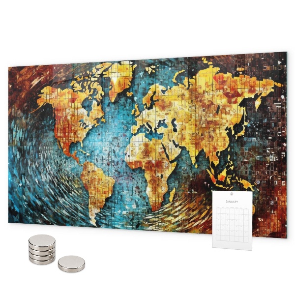 Pizarra magnética de cristal Un mundo de caos