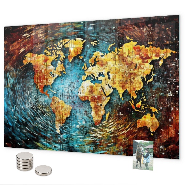 Pizarra magnética de cristal Un mundo de caos