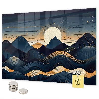 Pizarra magnética Paisaje al atardecer