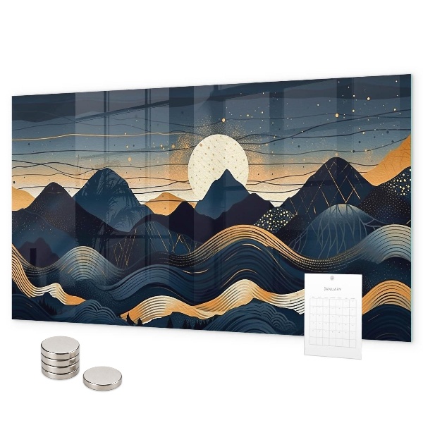 Pizarra magnética Paisaje al atardecer