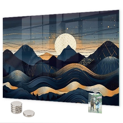 Pizarra magnética Paisaje al atardecer