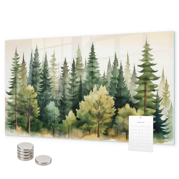 Pizarra magnética paisaje forestal