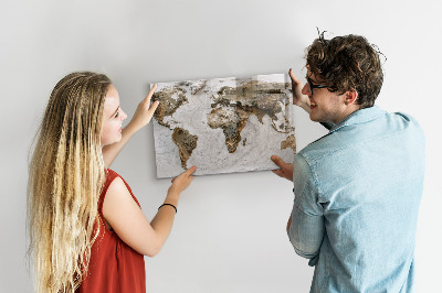 Pizarra magnética Mapa del mundo antiguo