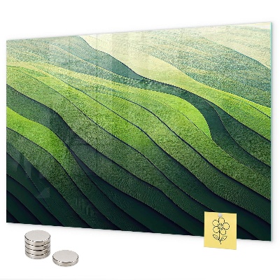 Pizarra magnética Campos verdes abstractos