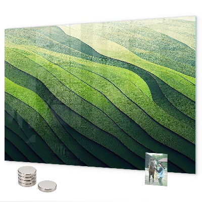 Pizarra magnética Campos verdes abstractos