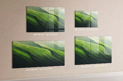 Pizarra magnética Campos verdes abstractos