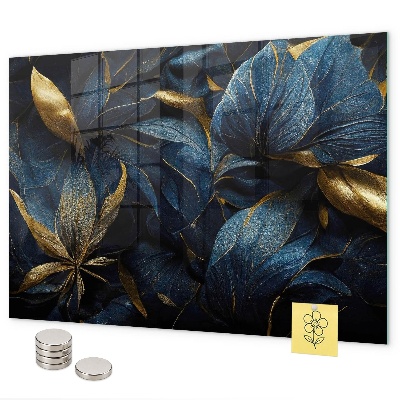 Pizarra magnética de cristal Flores ornamentales