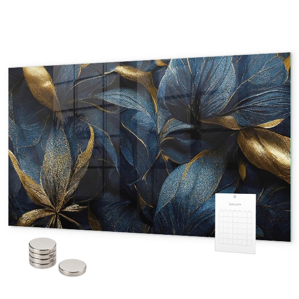 Pizarra magnética de cristal Flores ornamentales