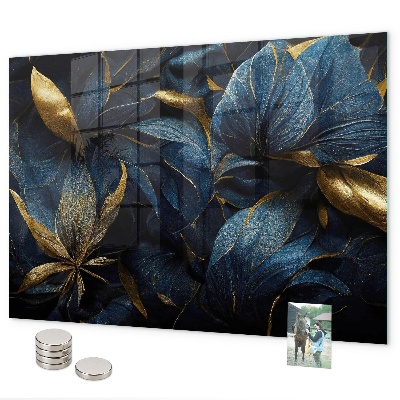 Pizarra magnética de cristal Flores ornamentales