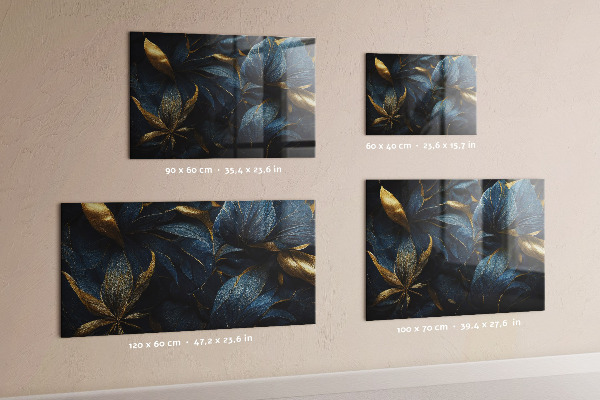 Pizarra magnética de cristal Flores ornamentales