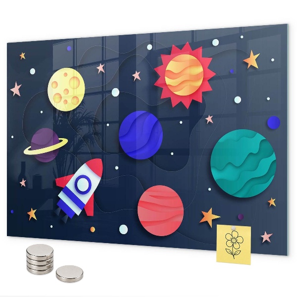Pizarra magnética de cristal Espacio infantil