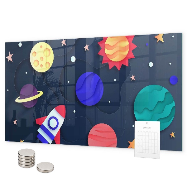 Pizarra magnética de cristal Espacio infantil