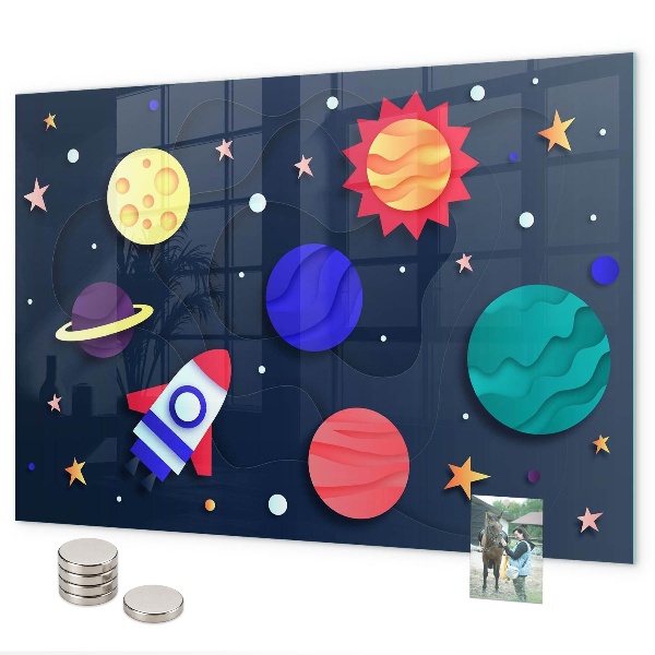 Pizarra magnética de cristal Espacio infantil