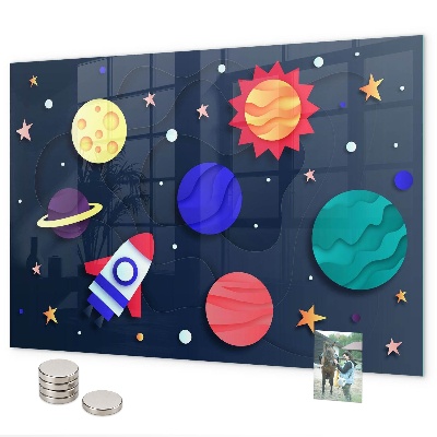 Pizarra magnética de cristal Espacio infantil