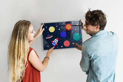 Pizarra magnética de cristal Espacio infantil