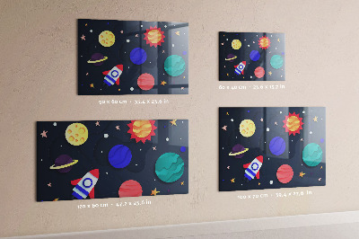 Pizarra magnética de cristal Espacio infantil