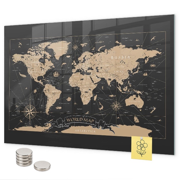 Pizarra magnética Mapa del mundo antiguo