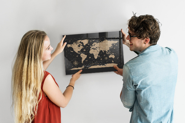 Pizarra magnética Mapa del mundo antiguo