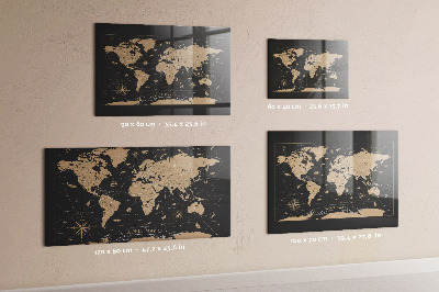 Pizarra magnética Mapa del mundo antiguo