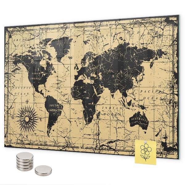 Pizarra magnética Mapa del mundo antiguo