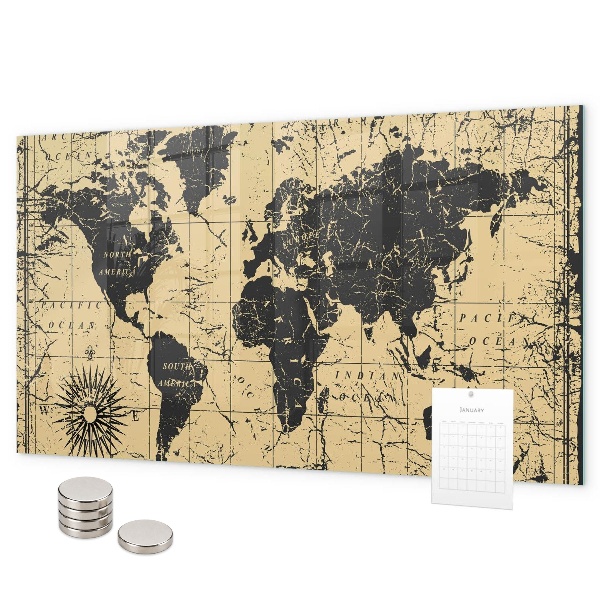 Pizarra magnética Mapa del mundo antiguo
