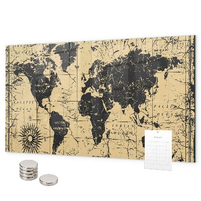Pizarra magnética Mapa del mundo antiguo