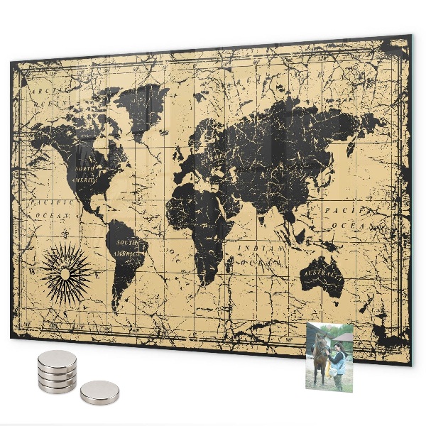 Pizarra magnética Mapa del mundo antiguo
