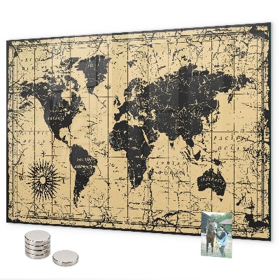 Pizarra magnética Mapa del mundo antiguo