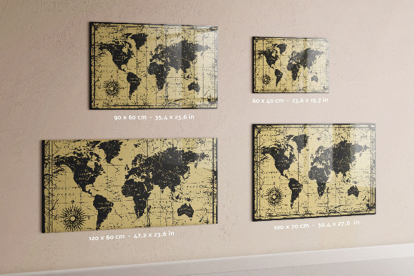 Pizarra magnética Mapa del mundo antiguo