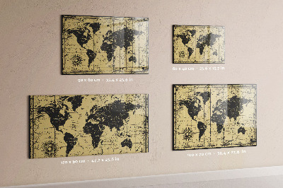 Pizarra magnética Mapa del mundo antiguo