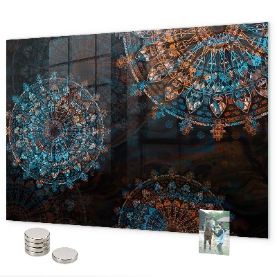 Pizarra magnética de cristal Patrón de mandala
