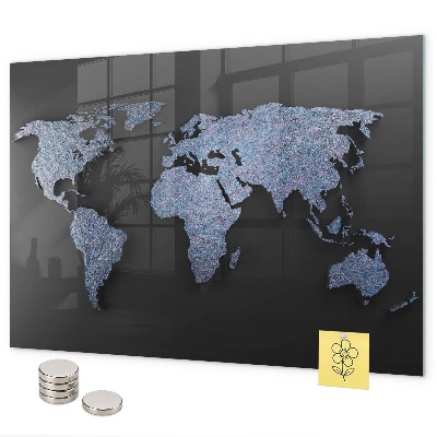 Pizarra magnética Mapa mundial en 3D