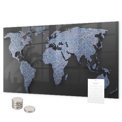 Pizarra magnética Mapa mundial en 3D