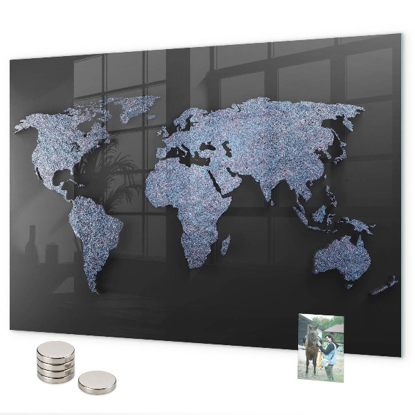 Pizarra magnética Mapa mundial en 3D