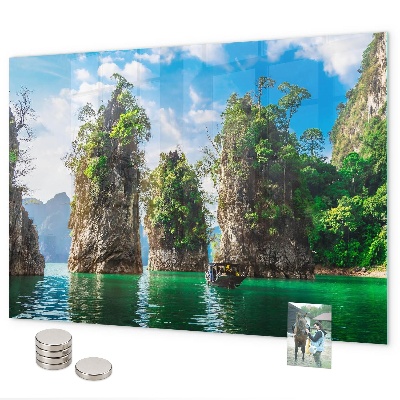Pizarra magnética Árboles del lago, naturaleza