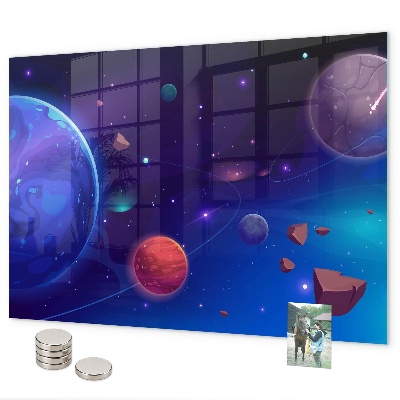 Pizarra magnética de cristal Galaxia de planetas