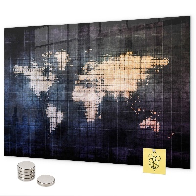 Pizarra magnética Mapa abstracto del mundo