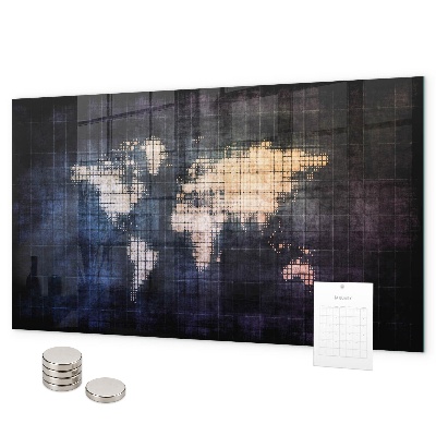 Pizarra magnética Mapa abstracto del mundo