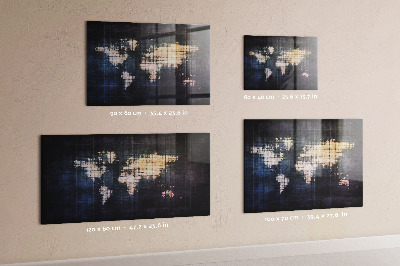 Pizarra magnética Mapa abstracto del mundo